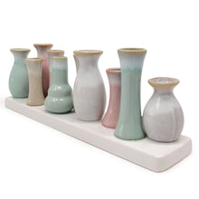 Lade das Bild in den Galerie-Viewer, 10 Mini-Vasen auf Tablett, multicolor