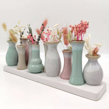 Lade das Bild in den Galerie-Viewer, 10 Mini-Vasen auf Tablett, multicolor