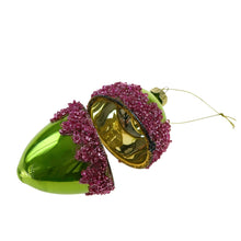 Lade das Bild in den Galerie-Viewer, Anhänger Ei zum Öffnen, grün/pink