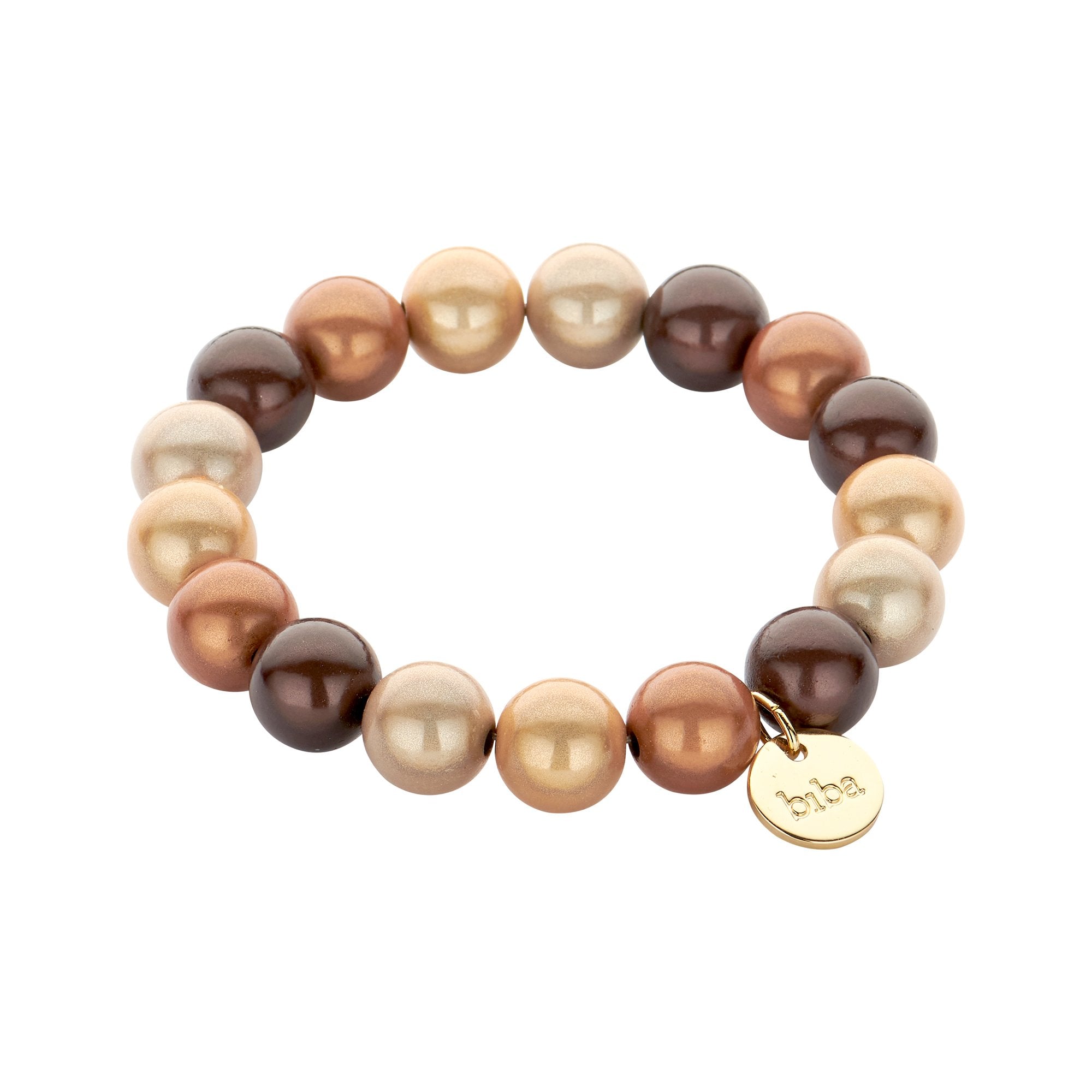 Armband "Dream Beads" Braun-Beige-Mix, 12 mm  Shoppen Im Kaufrausch