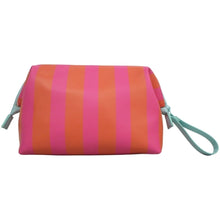 Lade das Bild in den Galerie-Viewer, Kosmetiktasche 21x15 cm, pink/orange-gestreift