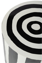 Lade das Bild in den Galerie-Viewer, Beistelltisch schwarz-weiß gestreift, 38 cm