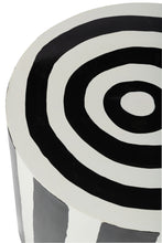 Lade das Bild in den Galerie-Viewer, Beistelltisch schwarz-weiß gestreift, 45 cm