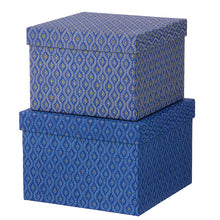 Lade das Bild in den Galerie-Viewer, Bungalow 2er-Set Pappboxen "Lulu Indigo"