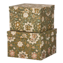 Lade das Bild in den Galerie-Viewer, Bungalow 2er-Set Pappboxen "Sita Olive"
