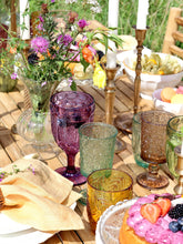 Lade das Bild in den Galerie-Viewer, Wasserglas "Palmier", bernstein