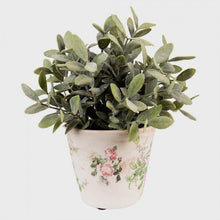 Lade das Bild in den Galerie-Viewer, Clayre & Eef Übertopf "Rosen", 12 x 10 cm