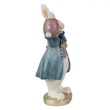 Lade das Bild in den Galerie-Viewer, Clayre & Eef Hase mit Kerzenhalter, blau