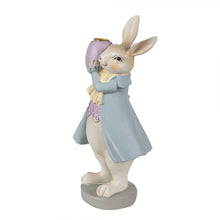 Lade das Bild in den Galerie-Viewer, Clayre & Eef Hase mit Kerzenhalter, hellblau
