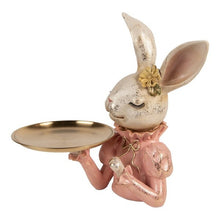 Lade das Bild in den Galerie-Viewer, Deko-Figur "Hasenmädchen mit Tablett"