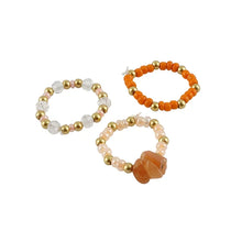 Lade das Bild in den Galerie-Viewer, 3er-Set elastische Perlenringe, orange