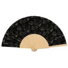 Lade das Bild in den Galerie-Viewer, Fisura Fächer "Katzen", schwarz/weiß