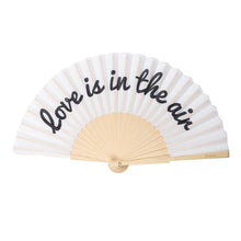 Lade das Bild in den Galerie-Viewer, Fisura Fächer "Love is in the air", weiß/schwarz