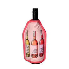 Lade das Bild in den Galerie-Viewer, Gift Company Kühlmanschette "Froid" mit drei Weinflaschen als Motiv.