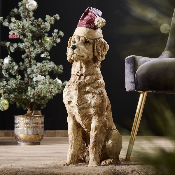 Selmad Winter-Hausflagge Golden Retriever – 71x102 Cm, Wetterfest, Doppelseitig Bedruckt, Mit Schneemotiv