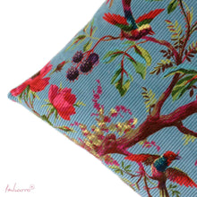 Lade das Bild in den Galerie-Viewer, Imbarro Kissen "Paradise" blau, 50 x 50 cm
