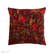 Lade das Bild in den Galerie-Viewer, Imbarro Kissen "Paradise" aubergine, 50 x 50 cm