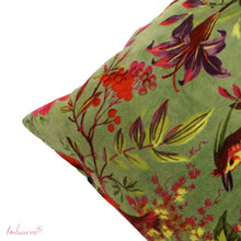 Lade das Bild in den Galerie-Viewer, Imbarro Kissen "Paradise" moosgrün, 40 x 60 cm