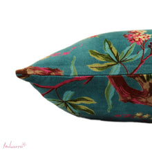 Lade das Bild in den Galerie-Viewer, Imbarro Kissen "Paradise" petrolblau, 40 x 60 cm