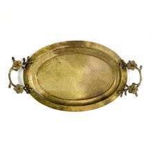 Lade das Bild in den Galerie-Viewer, Goldenes Tablett "Lady Anna" von Imbarro mit Griffen im Ast-Design.