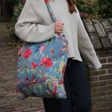 Lade das Bild in den Galerie-Viewer, Imbarro Baumwoll-Einkaufsbeutel "Paradise", petrol