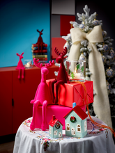 Lade das Bild in den Galerie-Viewer, Kantenhocker Elch 55 cm, bordeauxrot