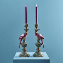 Lade das Bild in den Galerie-Viewer, 2er-Set Kerzenhalter "Papagei" pink, 39 cm
