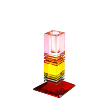 Lade das Bild in den Galerie-Viewer, Kerzenleuchter "Fancy Crystal" rosa/gelb/rot, 15 cm