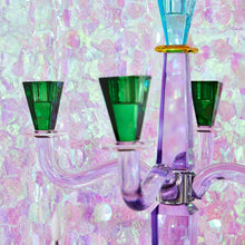 Lade das Bild in den Galerie-Viewer, Kerzenleuchter "Fancy Crystal" lila, 5-flammig