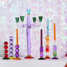 Lade das Bild in den Galerie-Viewer, Kerzenleuchter "Fancy Crystal" lila, 5-flammig