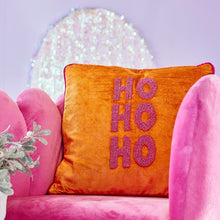 Lade das Bild in den Galerie-Viewer, Kissen "HOHOHO" 45 x 45 cm, orange