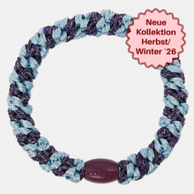 Lade das Bild in den Galerie-Viewer, Kknekki Haargummi "Seablue Dark Purple Glitter Stripe"