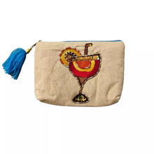 Lade das Bild in den Galerie-Viewer, Kosmetiktasche "Orange Spritz", blau