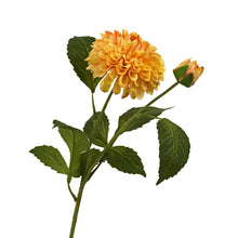 Lade das Bild in den Galerie-Viewer, Künstliche Dahlie mit oranger Blüte zur Dekoration.