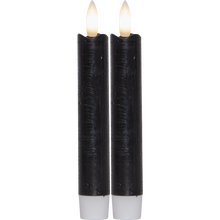 Lade das Bild in den Galerie-Viewer, 2er-Set LED-Kerzen 15 cm, schwarz