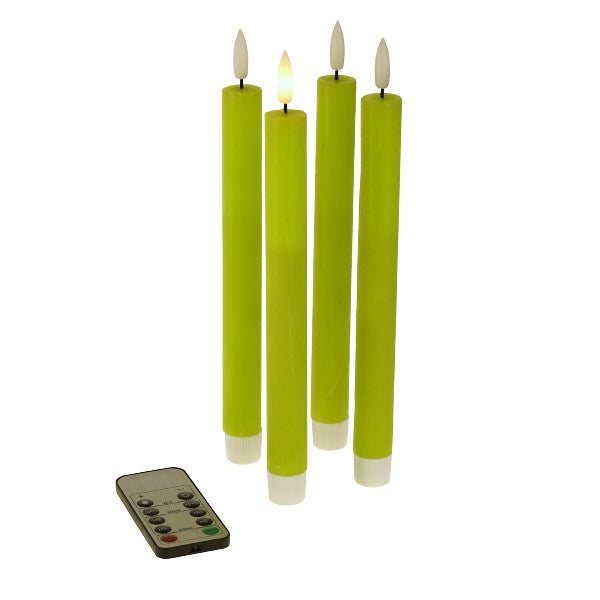 4er Set LED-Kerzen, grün – Shoppen Im Kaufrausch