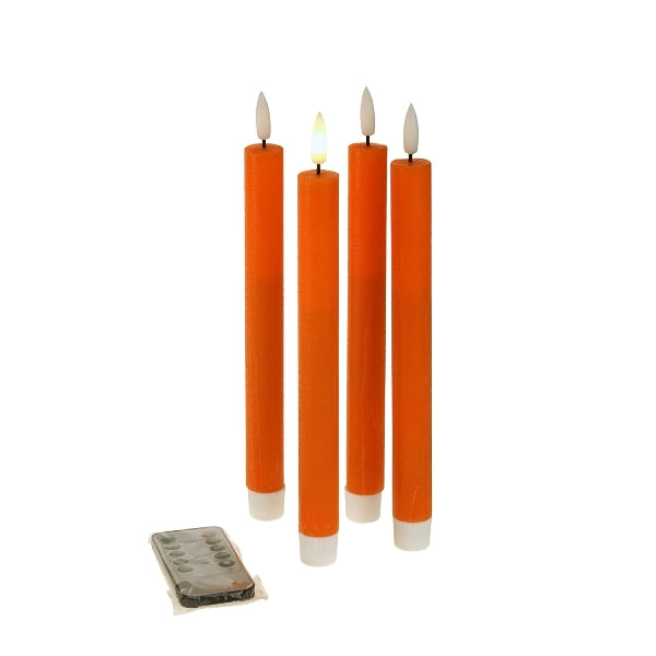 4er Set LED-Kerzen, orange – Shoppen Im Kaufrausch