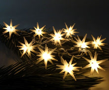 Lade das Bild in den Galerie-Viewer, LED-Lichterkette mit 10 Mini-Sternen, 130 cm