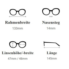 Lade das Bild in den Galerie-Viewer, Looplabb Lesebrille "Jane", Crystal Black