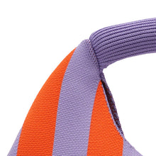 Lade das Bild in den Galerie-Viewer, Handtasche "Cloë", flieder-orange gestreift