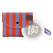 Lade das Bild in den Galerie-Viewer, Portemonnaie "Julia", flieder-orange gestreift