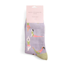 Lade das Bild in den Galerie-Viewer, Ms. Sparrow Socken "Yoga", flieder