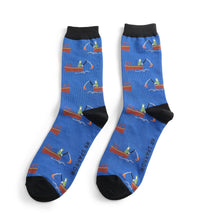 Lade das Bild in den Galerie-Viewer, Mr. Heron Socken "Angler", blau