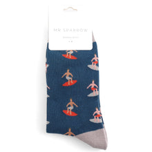 Lade das Bild in den Galerie-Viewer, Mr. Heron Socken "Surfer", blau