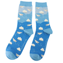 Lade das Bild in den Galerie-Viewer, Mr. Sparrow Socken "Papierflieger", blau/blau