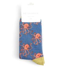 Lade das Bild in den Galerie-Viewer, Mr. Sparrow Socken "Oktopus", blau/grün