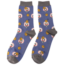 Lade das Bild in den Galerie-Viewer, Mr. Sparrow Socken "Basketball", blau/grau