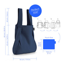 Lade das Bild in den Galerie-Viewer, Notabag 2-in-1 Tasche/Rucksack, navy