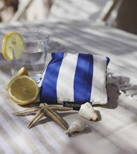 Lade das Bild in den Galerie-Viewer, Notabag 2-in-1 Tasche/Rucksack, marineblau/weiß gestreift