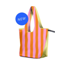 Lade das Bild in den Galerie-Viewer, Notabag faltbare Tasche, orange/rosa gestreift